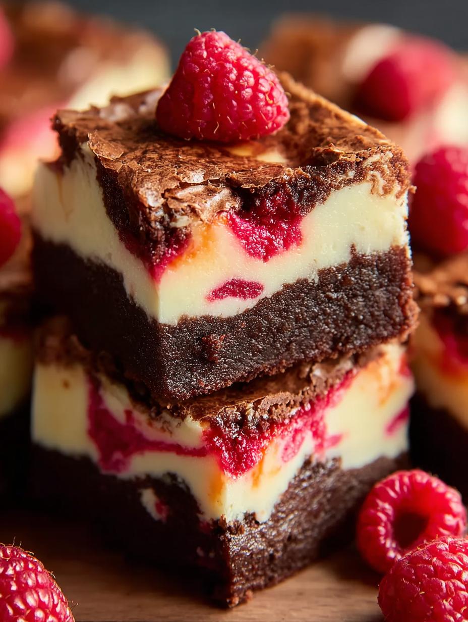 Decadent Raspberry Cheesecake Brownies Recipe - Raspberry Cheesecake Brownies - main visual representation