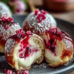 Rhubarb Cheesecake Bombs