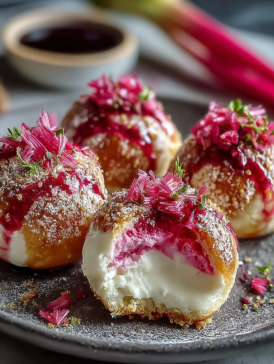 Rhubarb Cheesecake Bombs: 12 Delightful Treats to Enjoy - Rhubarb Cheesecake Bombs - additional detail