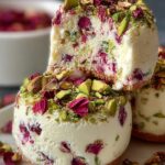 Rose Pistachio Cheesecake Ice