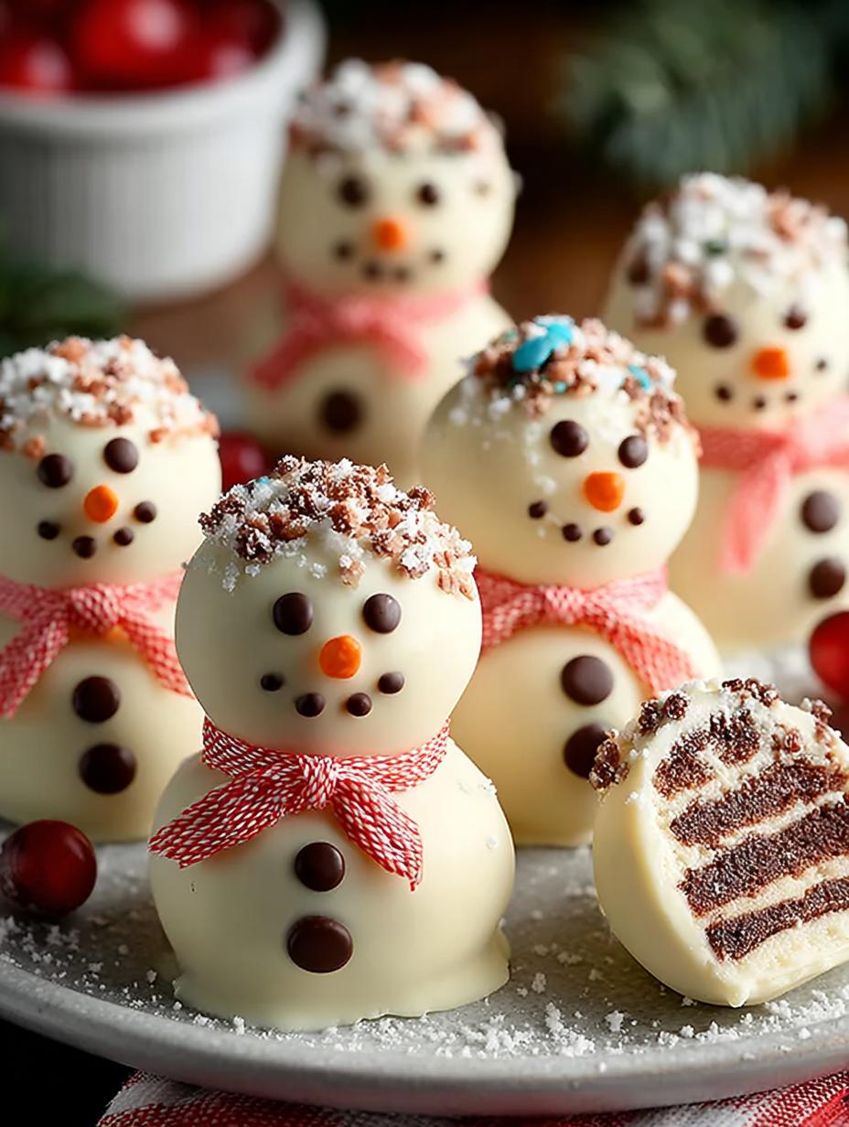 Bake Snowman Truffles: 12 Delightful Holiday Treats - Bake Snowman Truffles - main visual representation