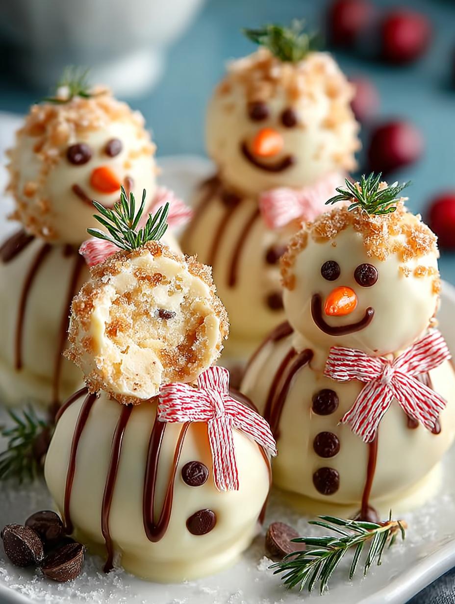 Bake Snowman Truffles