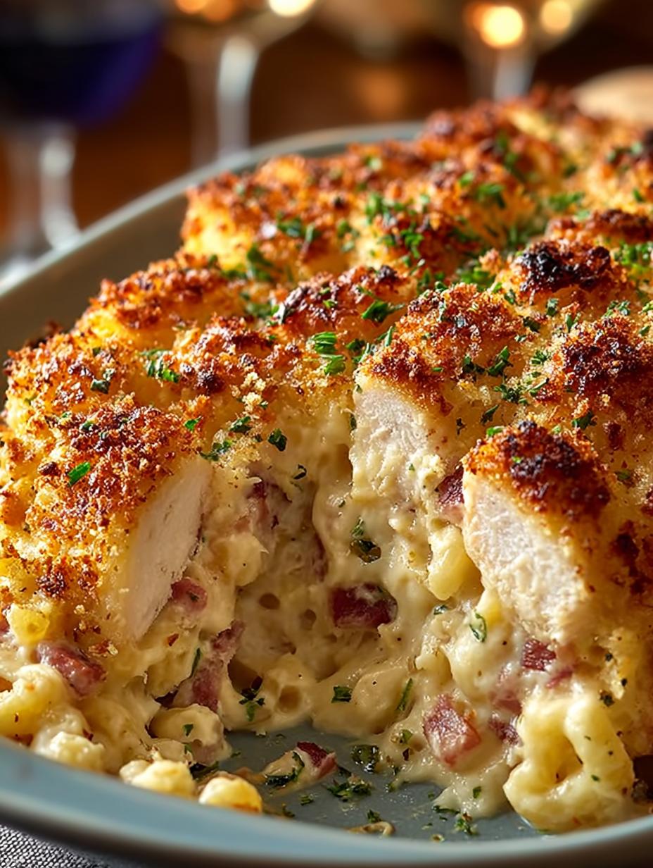 Delicious Chicken Cordon Bleu Casserole Recipe - Chicken Cordon Bleu Casserole - main visual representation