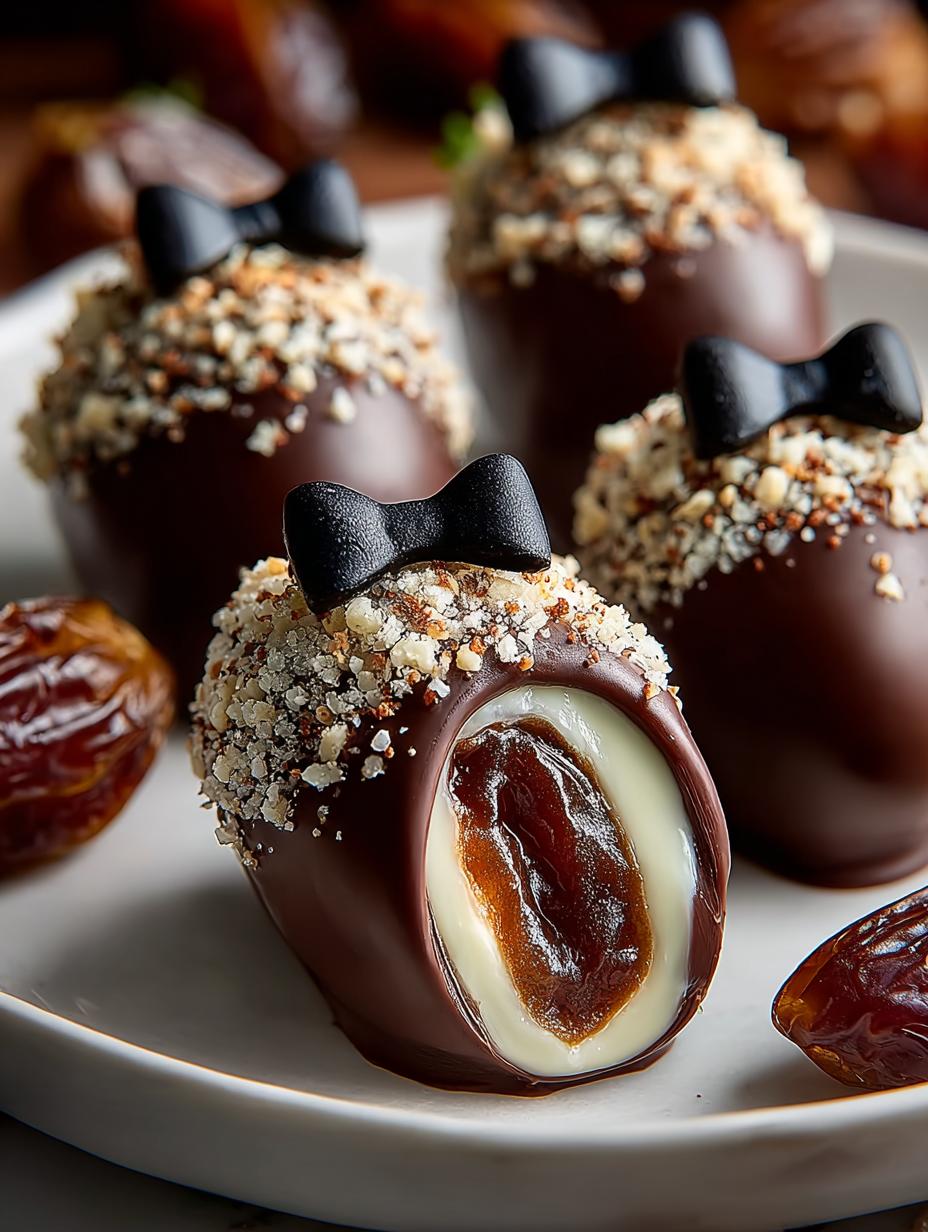 Chocolate Tuxedo Stuffed Dates: 12 Irresistible Treats - Chocolate Tuxedo Stuffed Dates - main visual representation