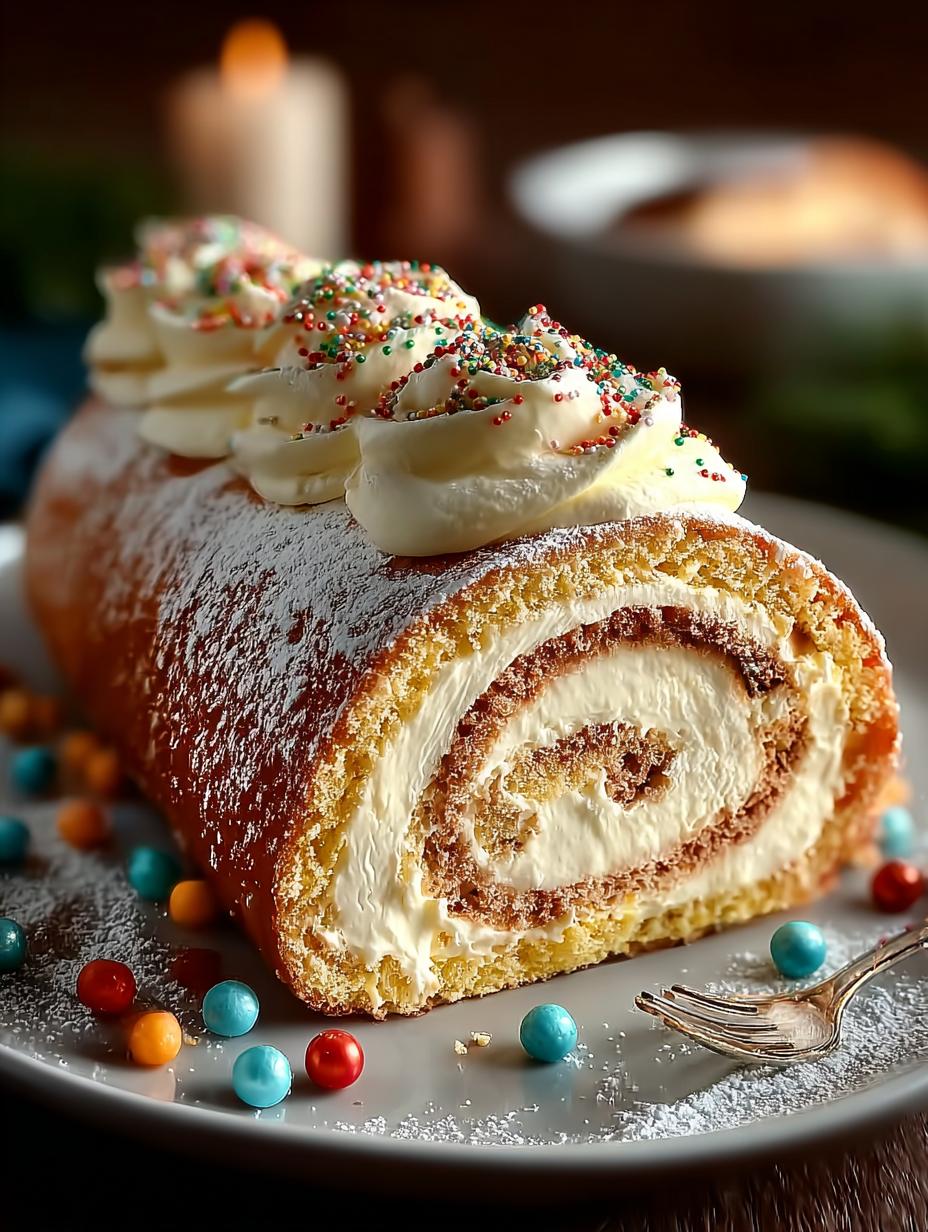 Christmas Vanilla Roll Cake