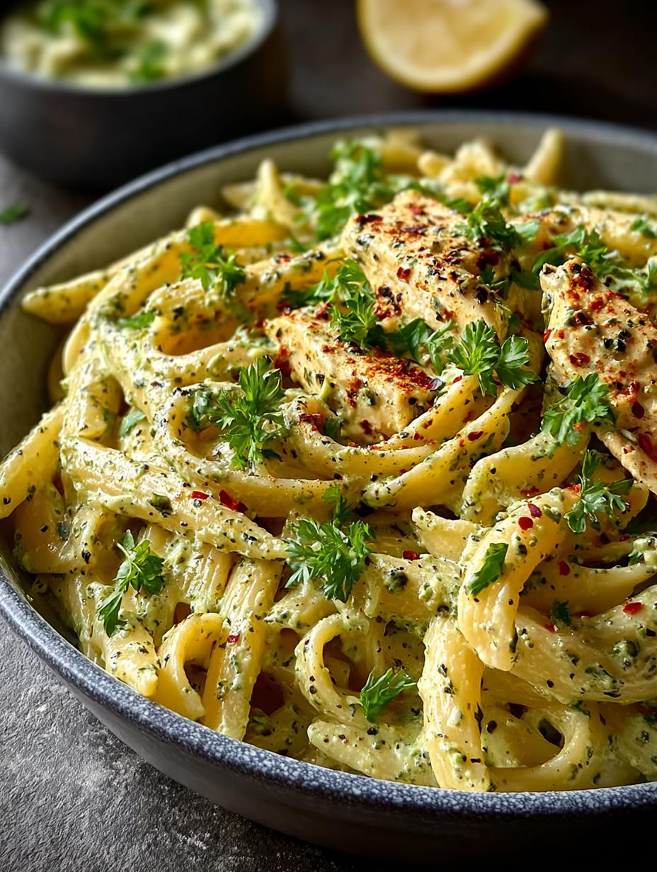 5 Reasons to Love Creamy Pesto Sauce Pasta 5 5 Reasons to Love Creamy Pesto Sauce Pasta - Creamy Pesto Sauce Pasta - additional detail
