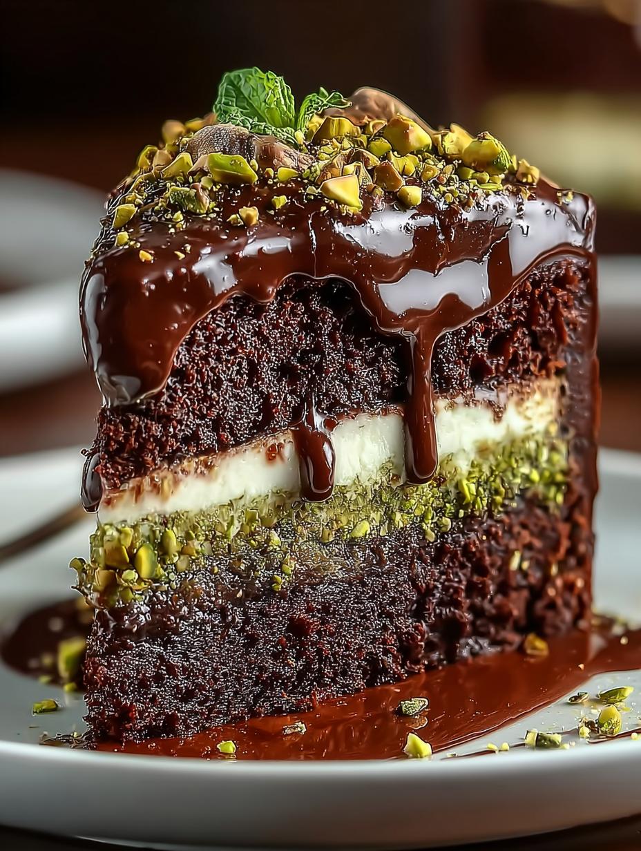 Delightful Dubai Chocolate Pistachio Cake Recipe - Dubai Chocolate Pistachio Cake - main visual representation