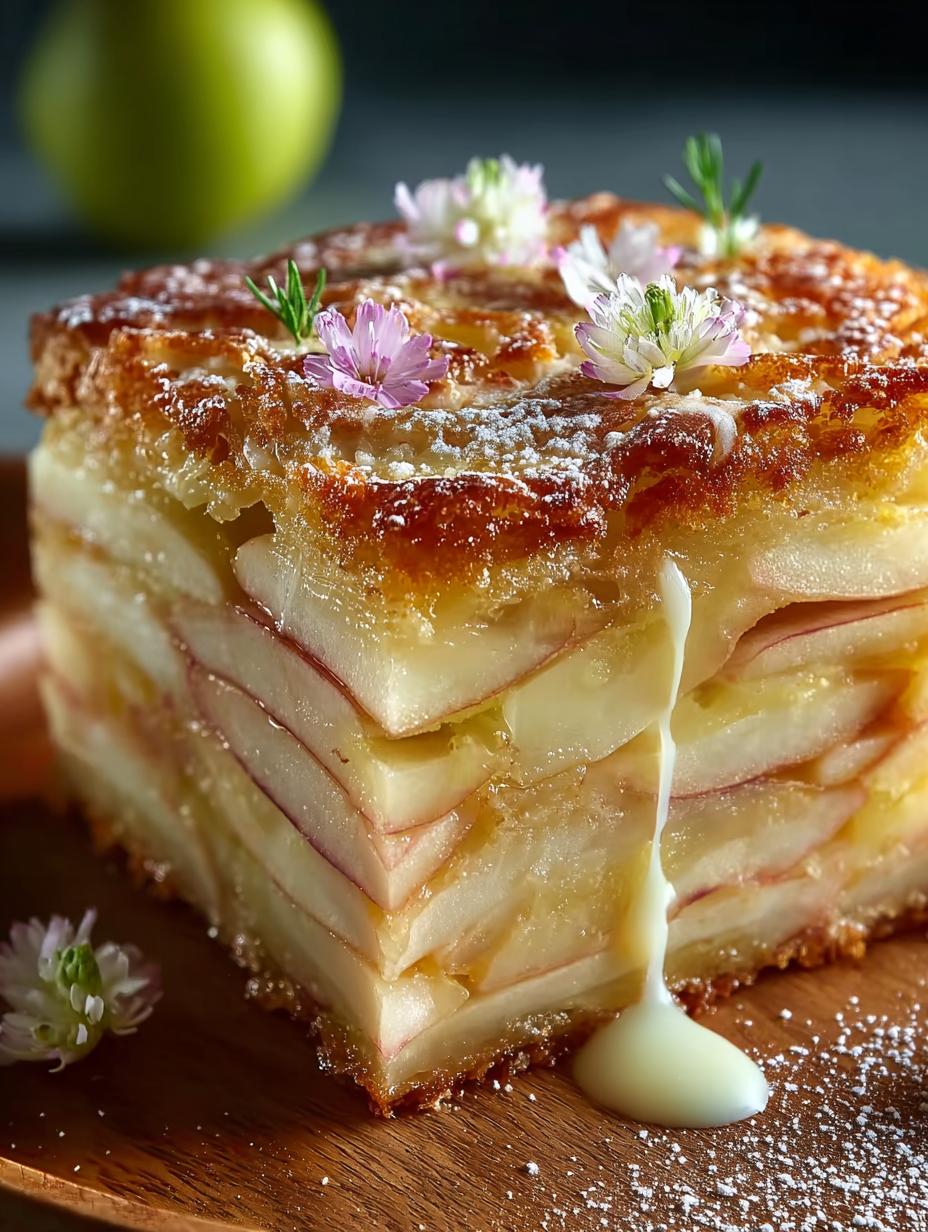 Delicious French Apple Invisible Cake Recipe to Try - French Apple Invisible Cake - main visual representation