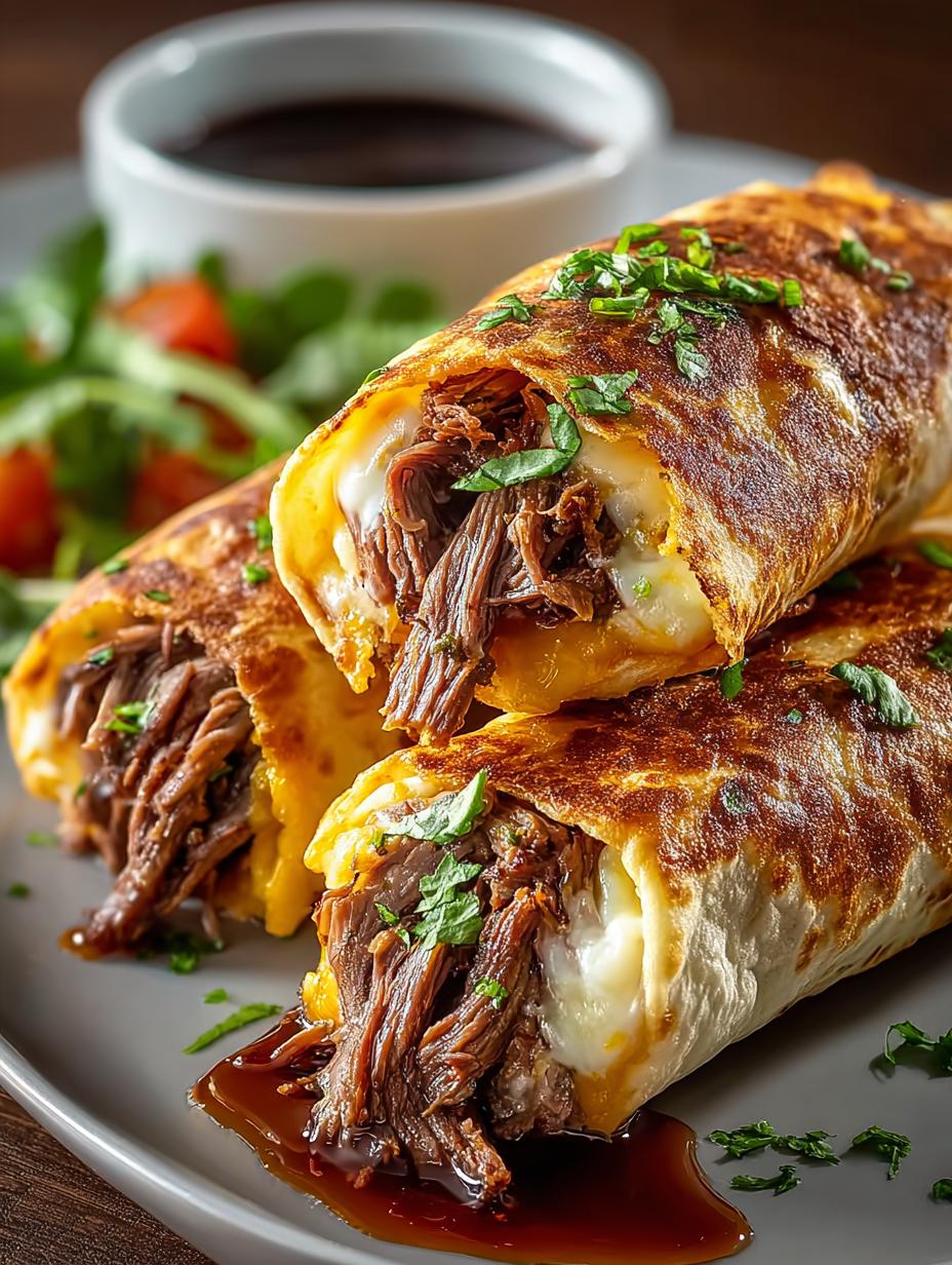 French Dip Tortilla Roll