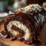 German Chocolate Cake Roll