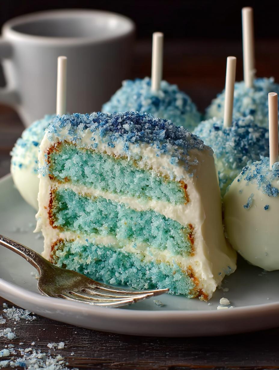 Glacier Blue Velvet Cake