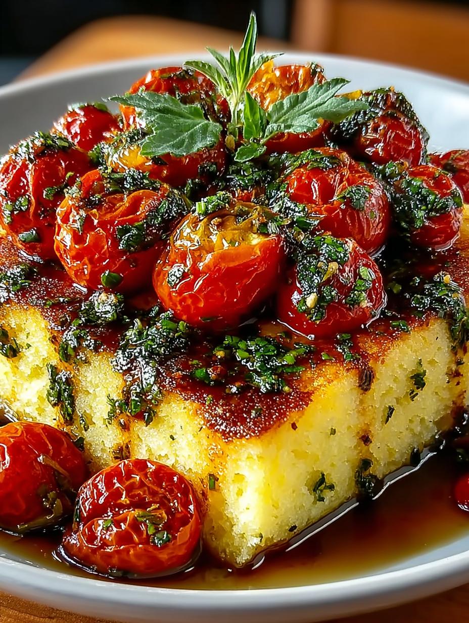 Herbed Polenta Roasted Tomato