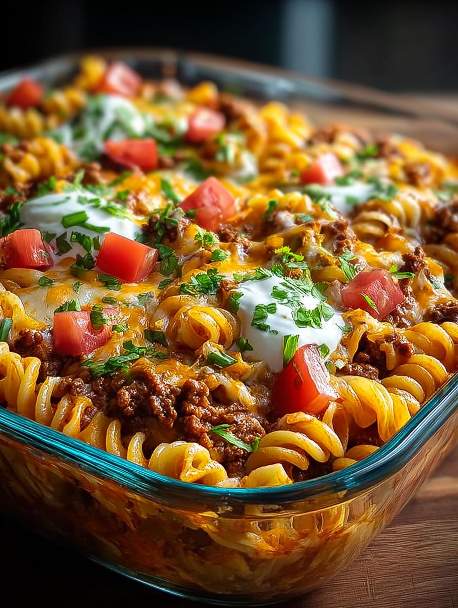 Loaded Taco Pasta Bake