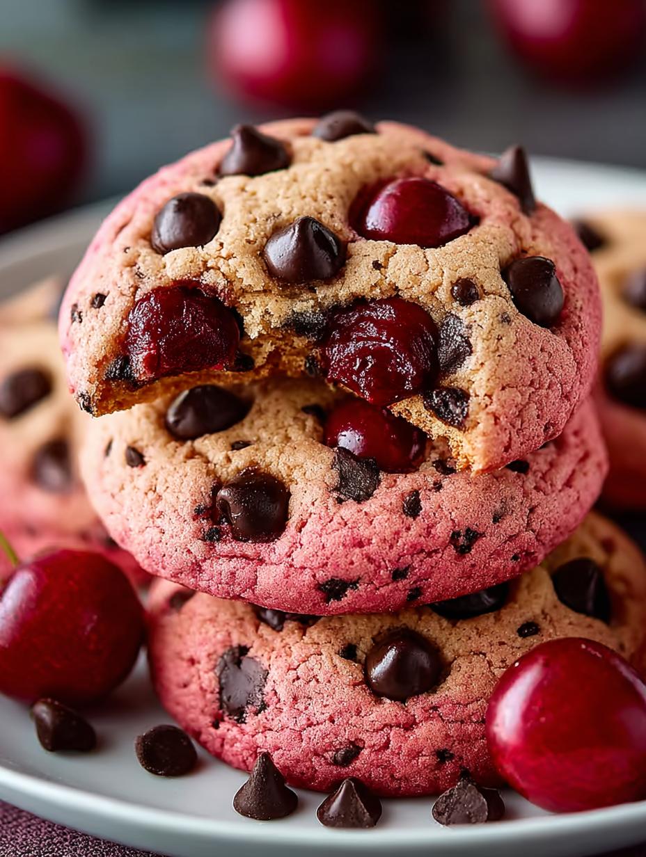 Delicious Maraschino Cherry Chocolate Chip Cookies - Maraschino Cherry Chocolate Chip - additional detail