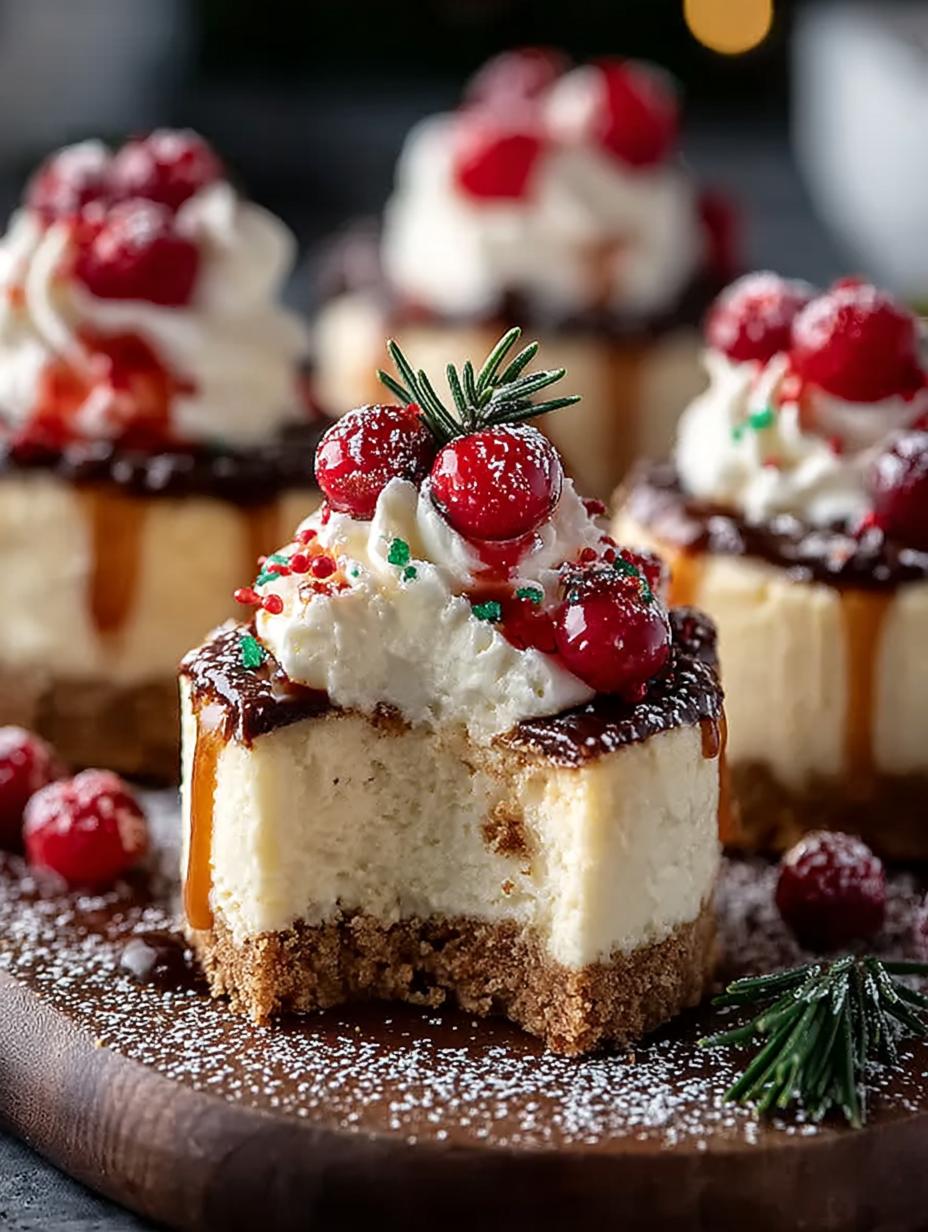 Delicious Mini Christmas Cheesecakes for Your Holiday Table - Mini Christmas Cheesecakes - main visual representation