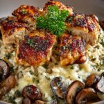 Mushroom Gruyere Chicken Rice