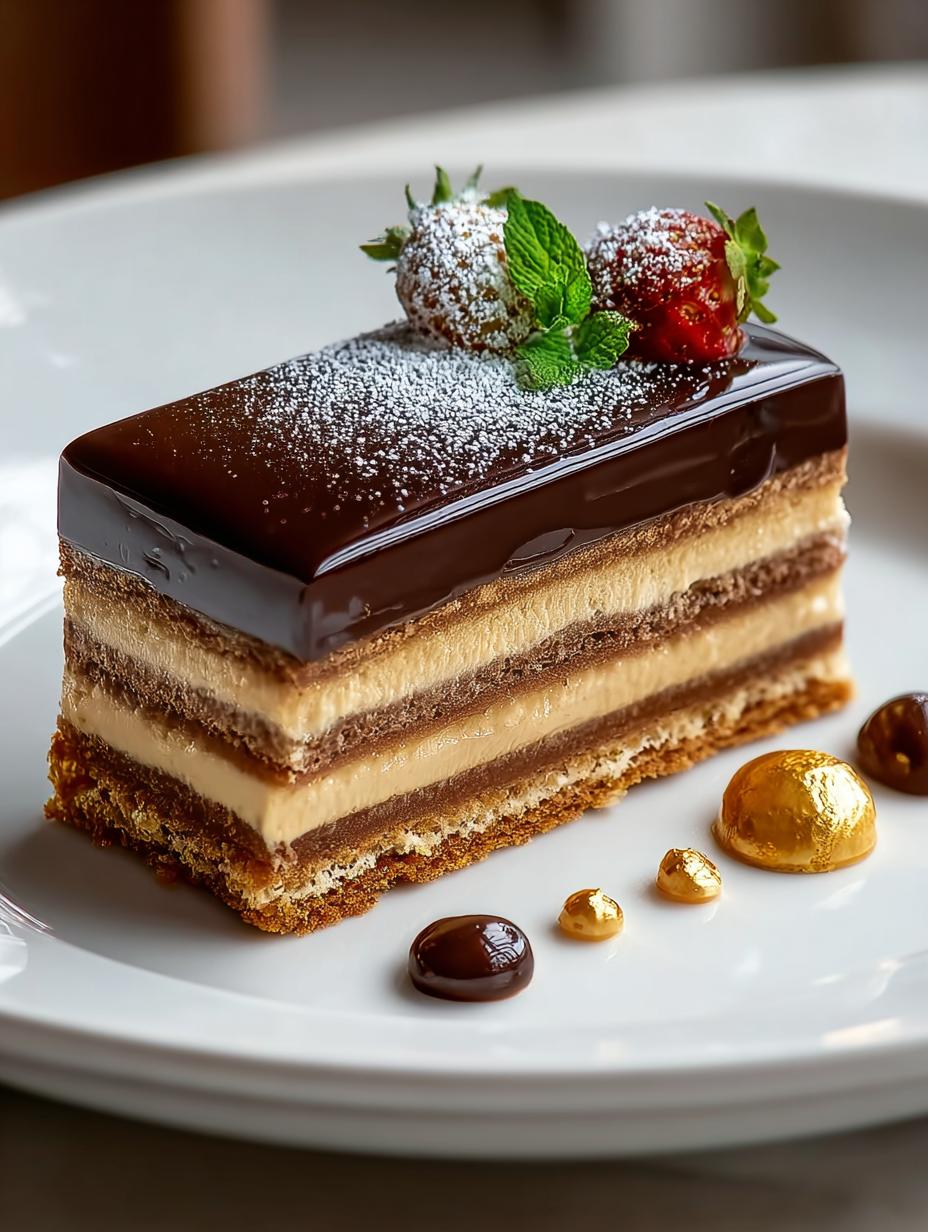 Classic Opera Cake: 7 Layers of Delightful Indulgence - Opera Cake - main visual representation