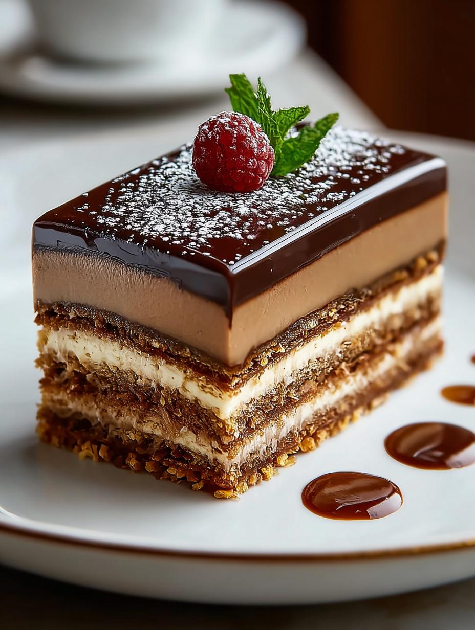 Classic Opera Cake: 7 Layers of Delightful Indulgence - Opera Cake - additional detail