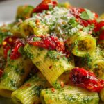 Pesto Rigatoni with Cherry
