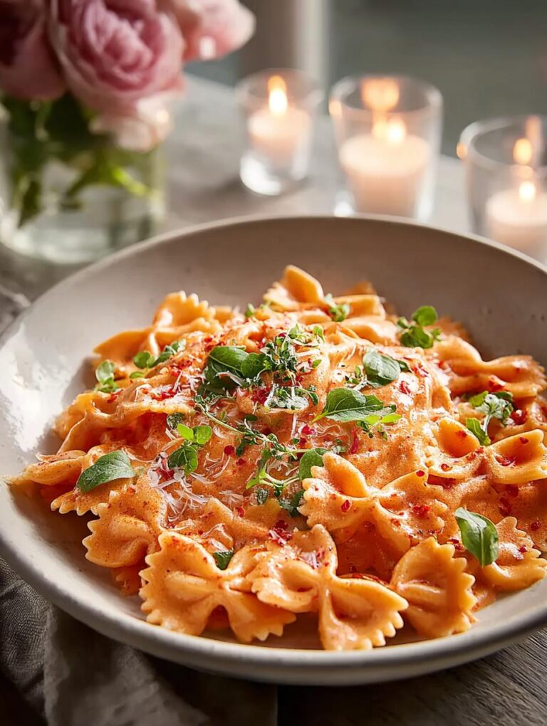 Pink Bow Pasta with