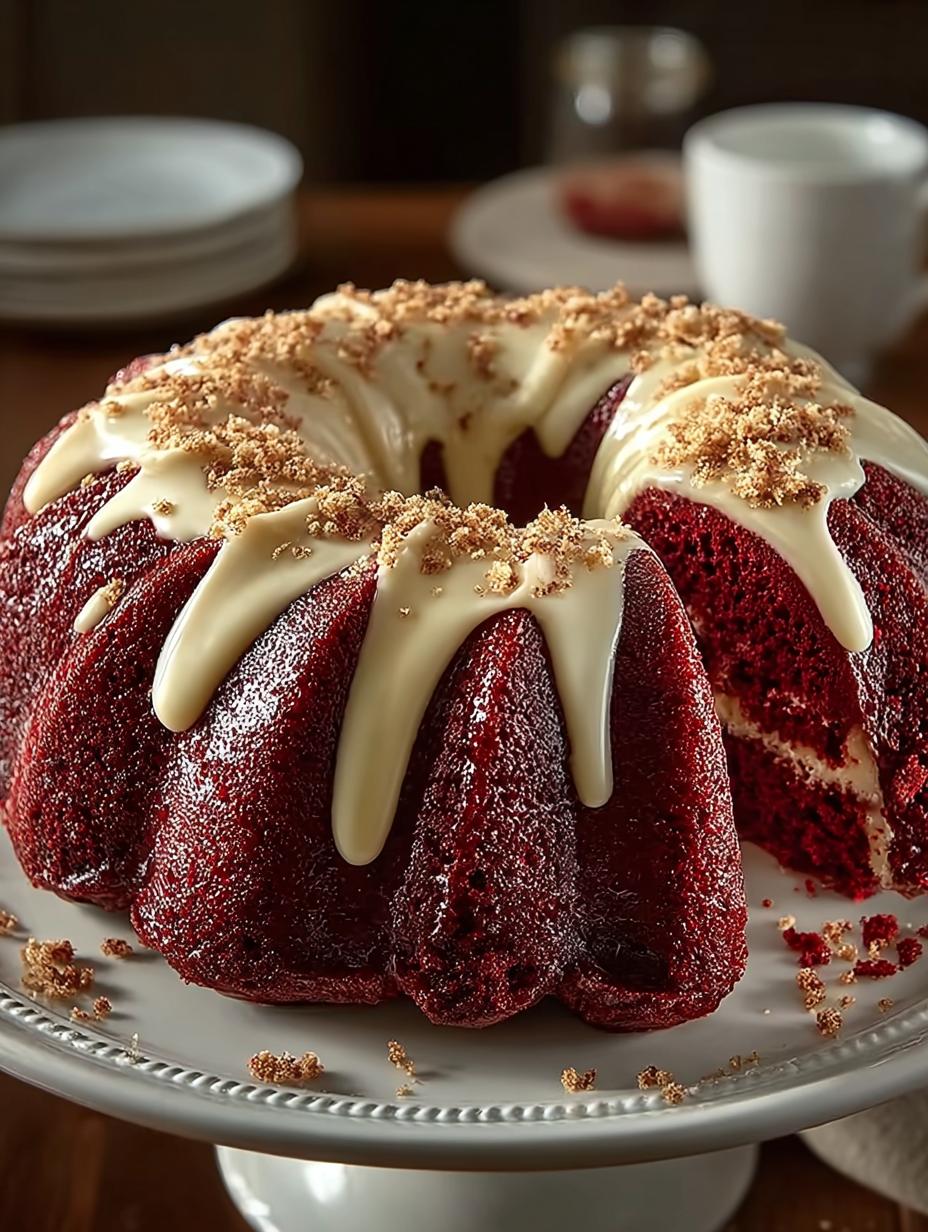Delicious Red Velvet Bundt Cake with Cream Cheese Icing 4 Delicious Red Velvet Bundt Cake with Cream Cheese Icing - Red Velvet Bundt Cake - main visual representation