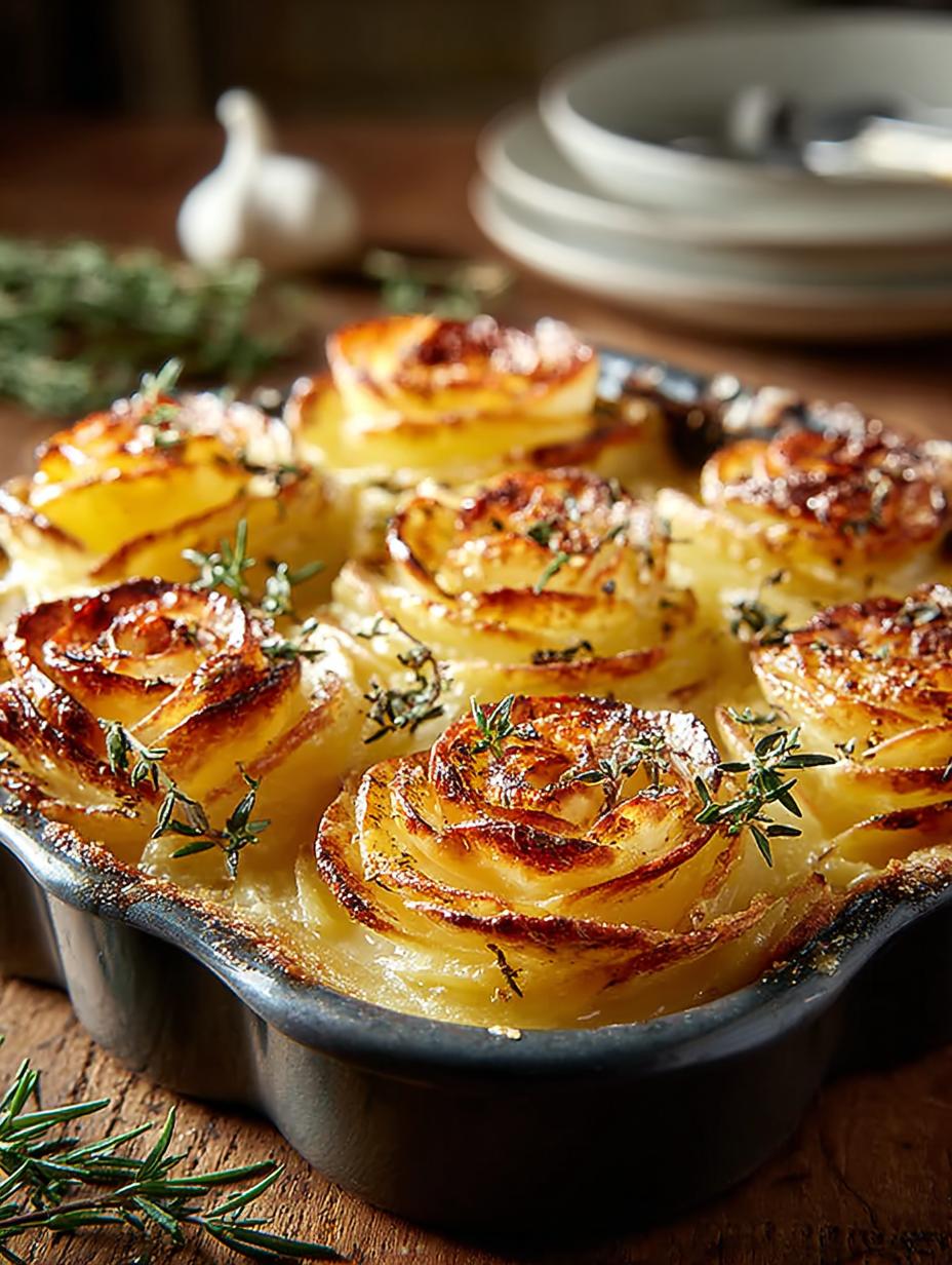 Rose Shaped Potato Gratin