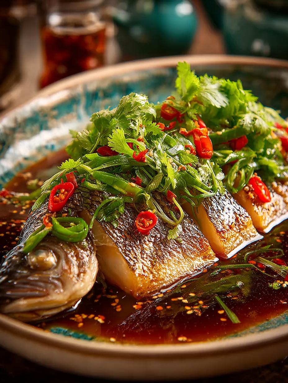 Steamed Whole Fish with Ginger: A Healthy Delight - Steamed Whole Fish with - main visual representation