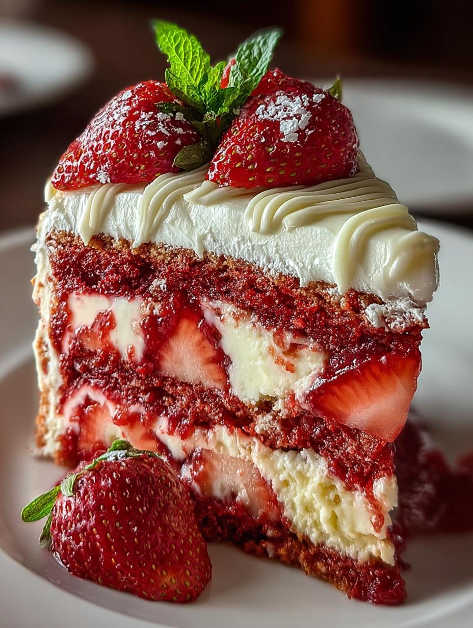 Strawberry Earthquake Cake: 7 Layers of Delicious Chaos - Strawberry Earthquake Cake - main visual representation