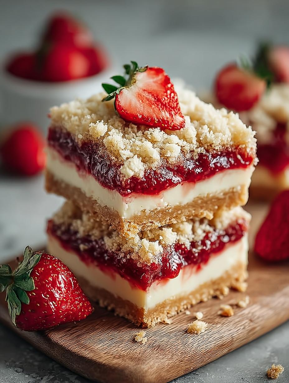 Strawberry Shortcake Crumble Bars