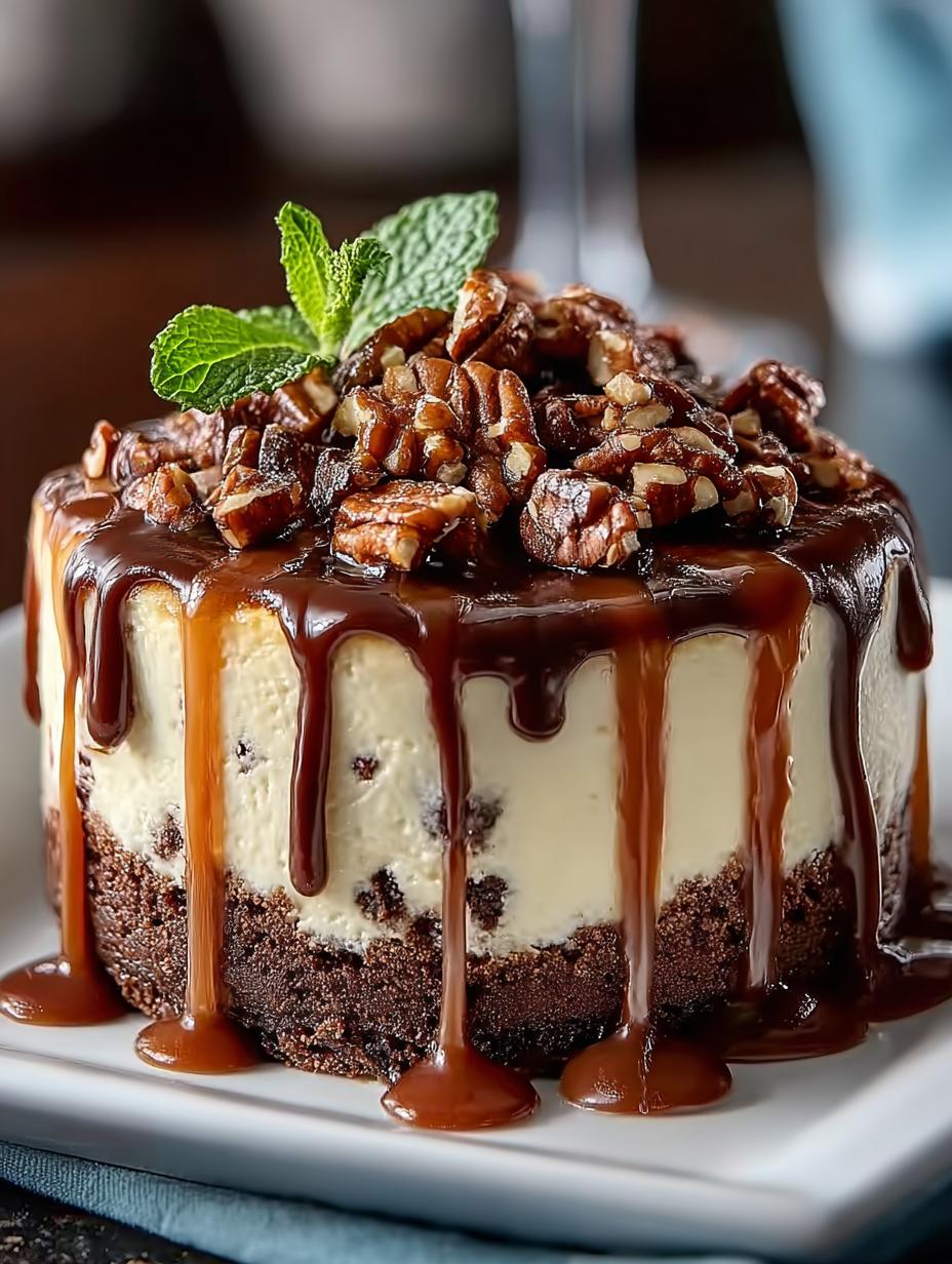 Decadent Turtle Fudge Brownie Cheesecake Recipe 5 Decadent Turtle Fudge Brownie Cheesecake Recipe - Turtle Fudge Brownie Cheesecake - additional detail