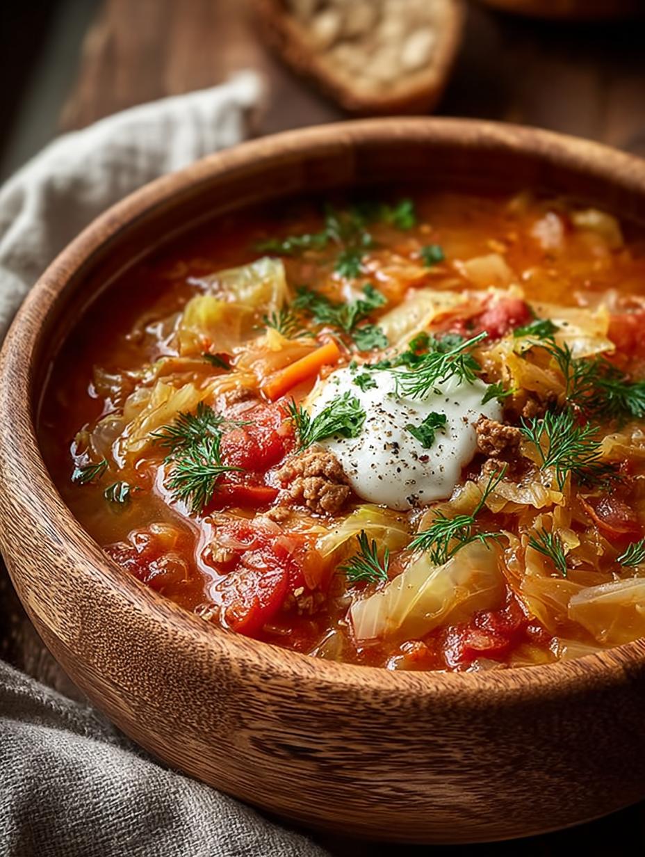 Quick Unstuffed Cabbage Roll Soup for Cozy Nights - Unstuffed Cabbage Roll Soup - additional detail