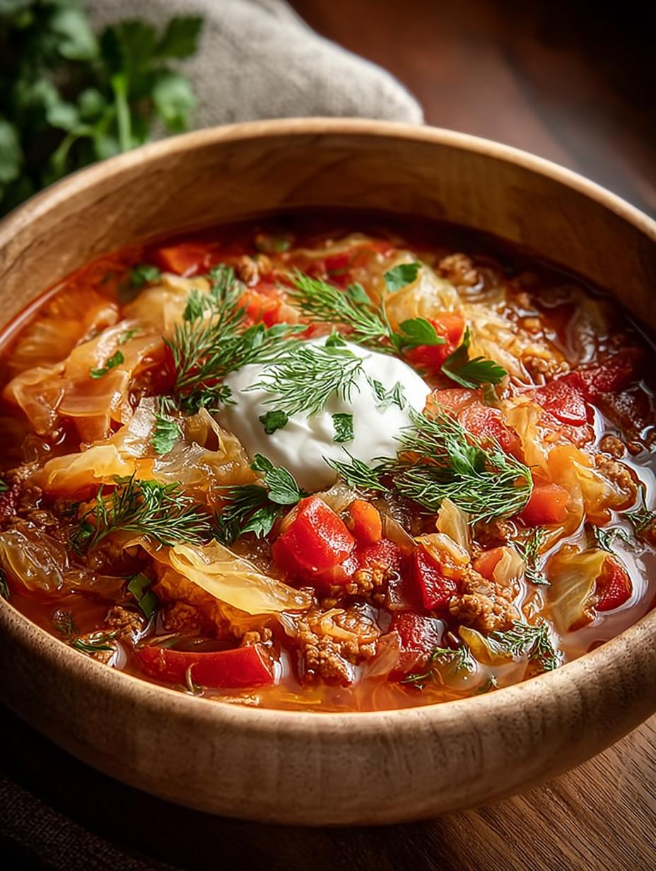 Unstuffed Cabbage Roll Soup
