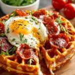 Waffle Breakfast Pizzas