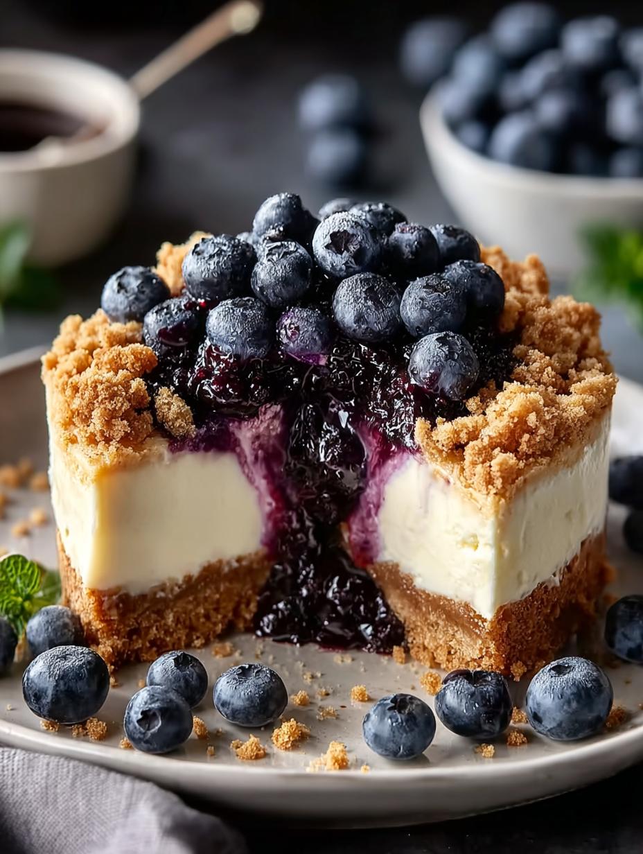 Blueberry Crumble Cheesecake