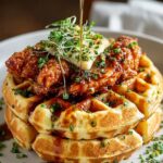 Cheddar Chive Waffles with