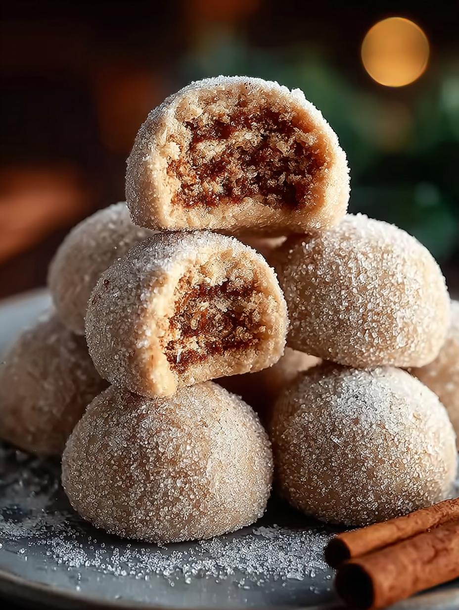 Cinnamon Sugar Snowball Cookies