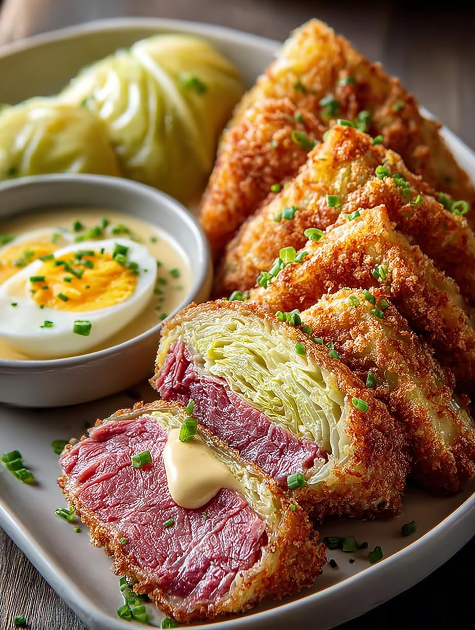 Crispy Corned Beef Cabbage Egg Rolls Recipe - Corned Beef Cabbage Egg - main visual representation