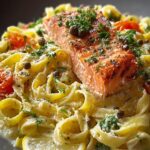 Creamy Lemon Salmon Pasta