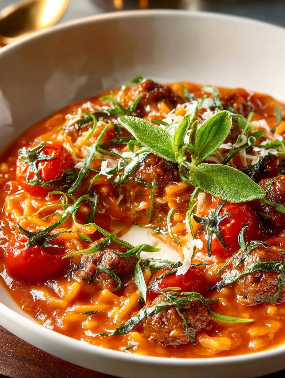 Creamy Tomato Sauce Ground Beef Orzo Delight - Creamy Tomato Sauce Ground - additional detail