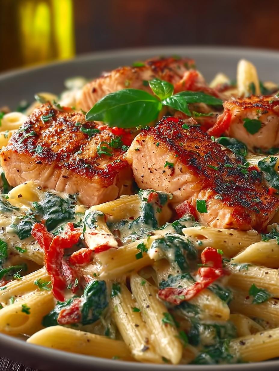 5 Reasons You'll Love Creamy Tuscan Salmon Penne - Creamy Tuscan Salmon Penne - main visual representation
