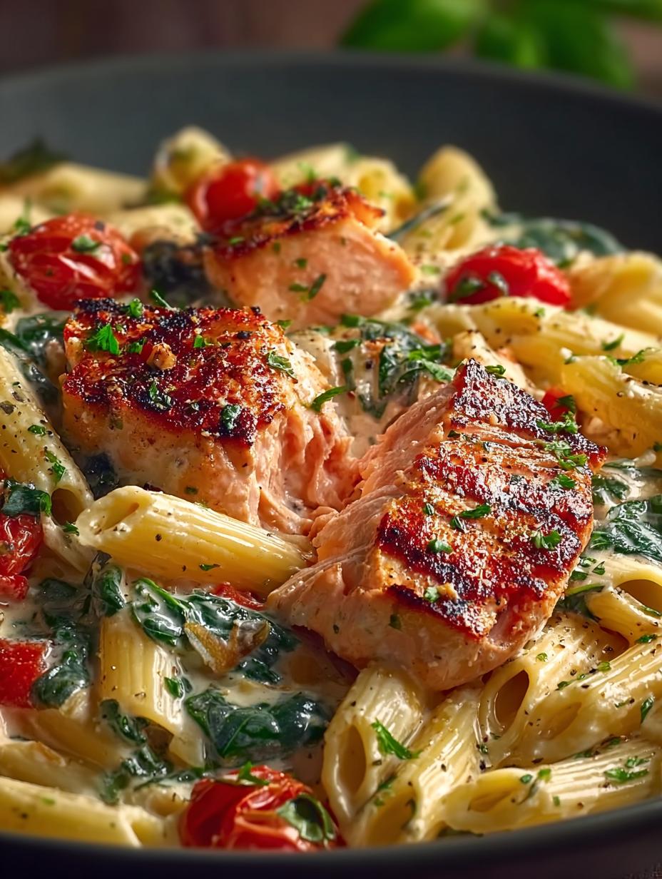 5 Reasons You'll Love Creamy Tuscan Salmon Penne - Creamy Tuscan Salmon Penne - additional detail