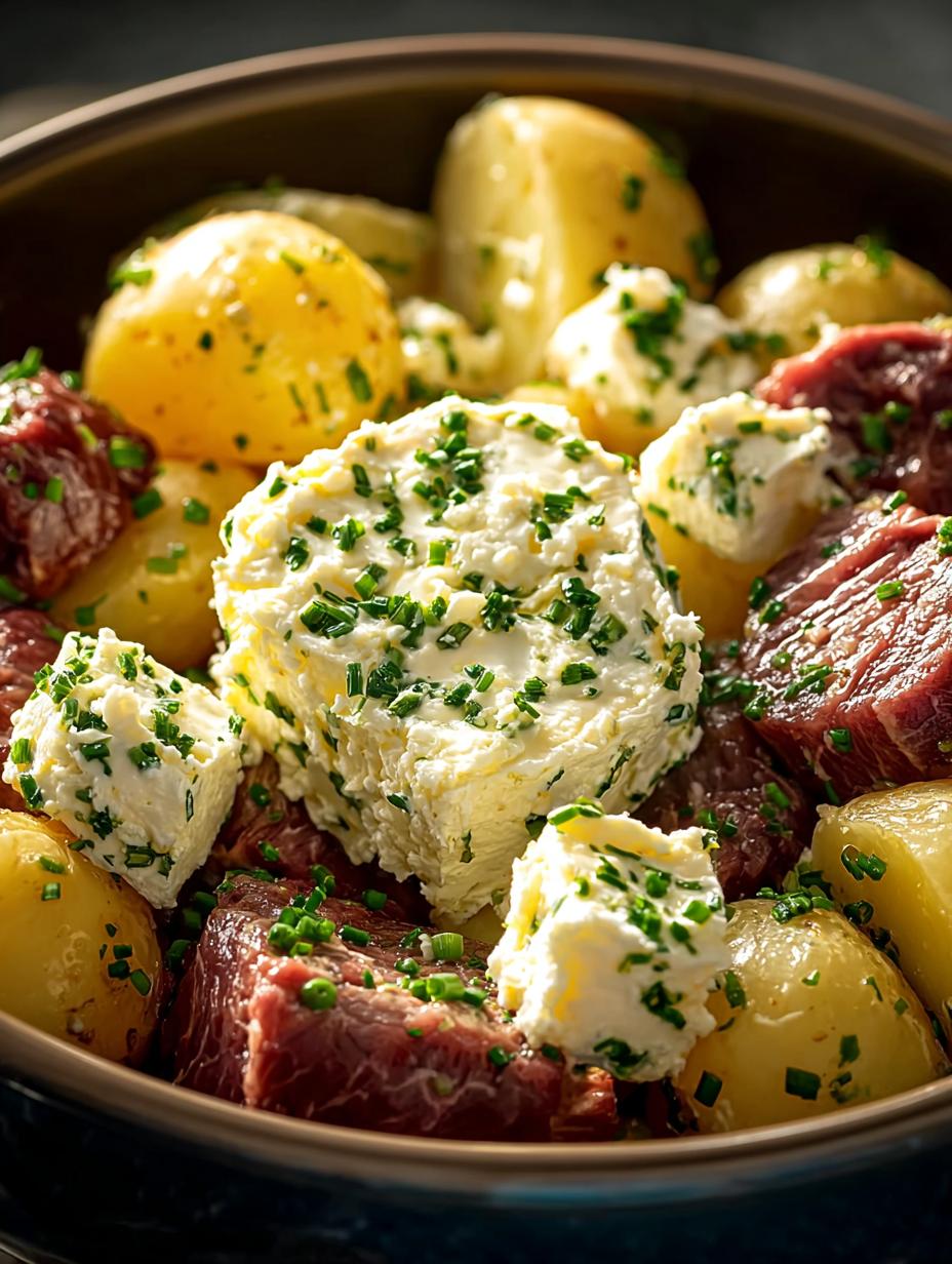 Crock Pot Garlic Butter Steak Bites & Potatoes Recipe 4 Crock Pot Garlic Butter Steak Bites & Potatoes Recipe - Crock Pot Garlic Butter - main visual representation