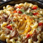 Crockpot Philly Cheesesteak Mac
