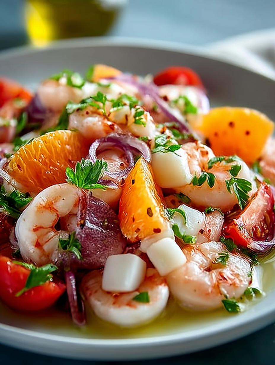 Refreshing Italian Seafood Salad Recipe for Summer - Italian Seafood Salad - main visual representation