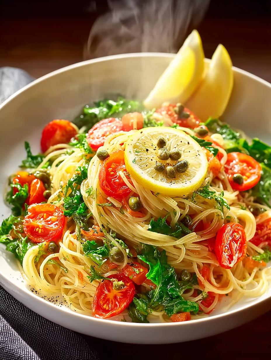 Lemon Capellini Salad: 5 Refreshing Summer Recipes - Lemon Capellini Salad - main visual representation