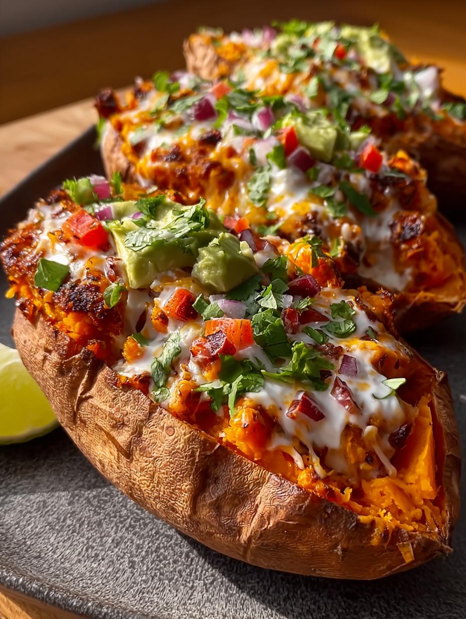 Loaded Sweet Potato Boats: 5 Delicious Variations 5 Loaded Sweet Potato Boats: 5 Delicious Variations - Loaded Sweet Potato Boats - additional detail