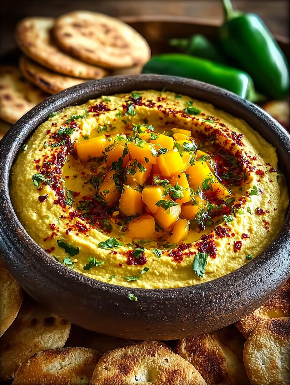 Mango Jalapeno Hummus