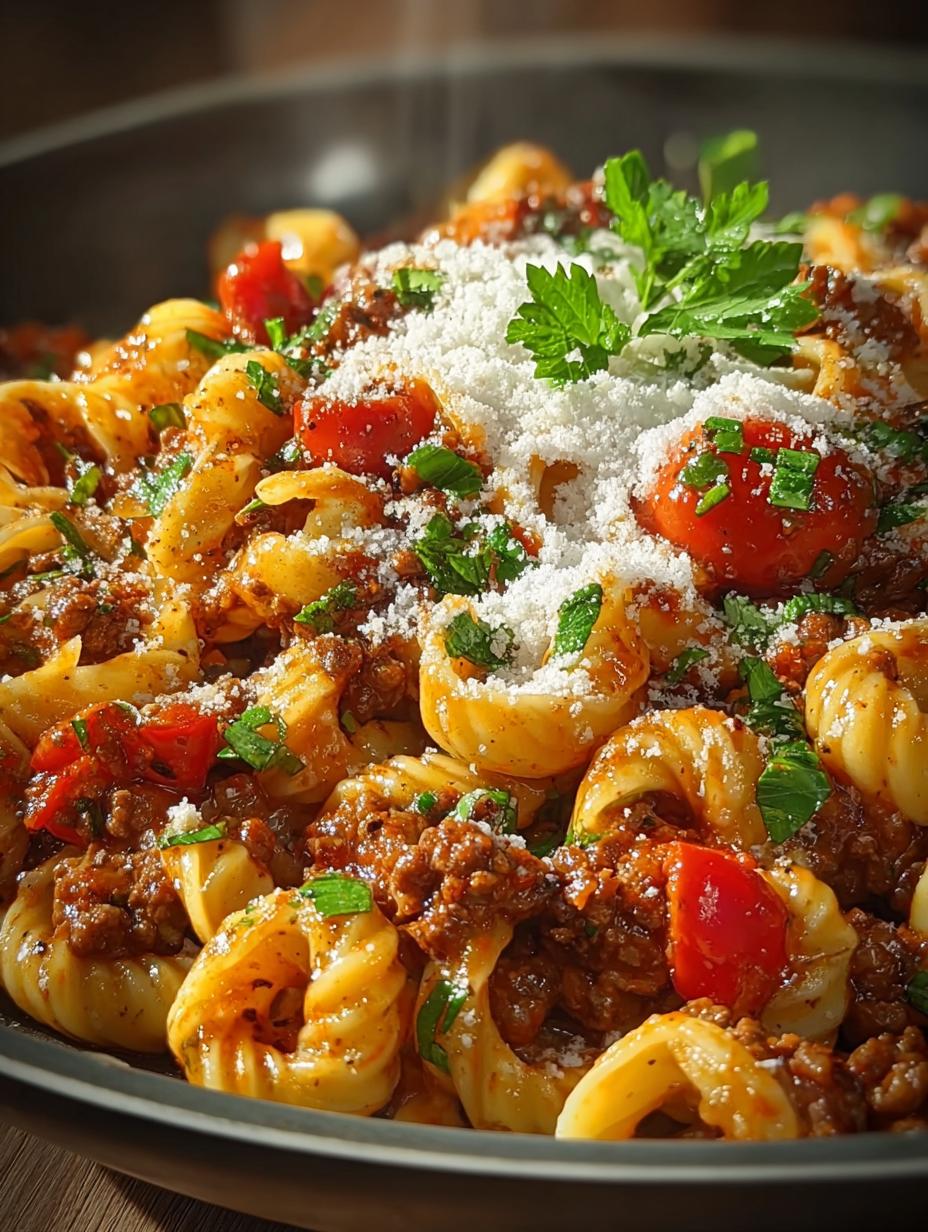 Minced Beef Trottole Pasta