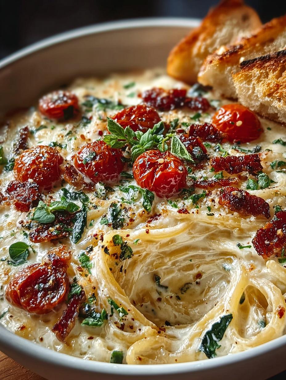 One Pot Creamy Tuscan: 5-Star Garlic Spaghetti Delight 5 One Pot Creamy Tuscan: 5-Star Garlic Spaghetti Delight - One Pot Creamy Tuscan - additional detail