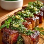 Roasted Steaks with Mint